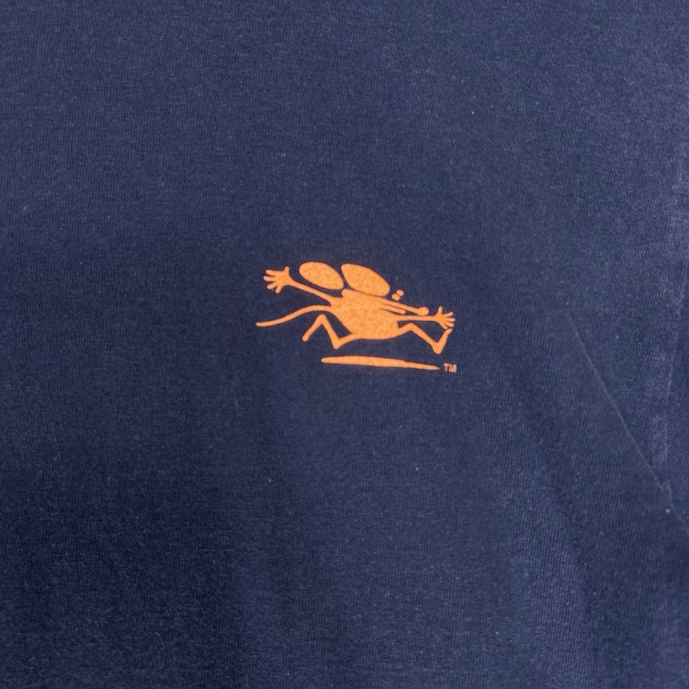 Vintage 90s Stanley Mouse T shirt Mens L Blue 1996 Eric Clapton Flaming Guitar - Picture 7 of 12